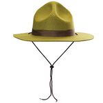 Funny Party Hats Park Ranger Hat - State Trooper Costume - Mountie Olive Green Hat - Drill Sergeant Hat