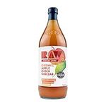 Raw Organic Apple Cider Vinegar with the Mother - Raw, Unpasteurised and Unfiltered - Gut Health, Aids Digestion - Naturally Vegan, 1 l (Pack of 1)