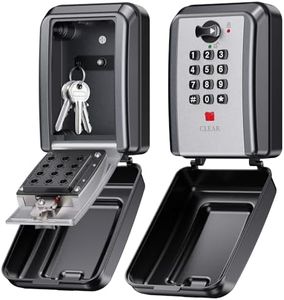 Mohard Key Safe Wall Mounted, 12 Digit Combination Security Lock Box with Code, Large Capacity & Weatherproof Push Button Keysafe Outdoor, Spare Storage Keybox for Home, Office, Garage, School