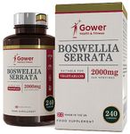 GH Boswellia Serrata 2000mg High Strength Capsules | 5:1 Boswellia Extract | 240 Vegan Capsules | Boswellia Frankincense Supplement | Non-GMO & Gluten Free | Made in The UK