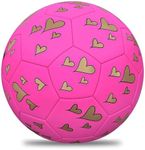 Size 3 Soccer Ball Pink, Girls Soccer Ball Size 3, BASSIRY Soccer Beginners Ball Sports Soccer Class Outdoor Recreation Ball for Girls Christmas Birthday