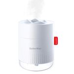 Ultrasonic Mini Humidifier - 500ml Mist Humidifier with Night Light, USB Desktop, Ideal for Babies, Plants, Bedrooms & Offices (White)