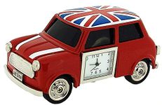 Mini Cooper Miniature Collectible Clock Red with Union Jack