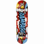 Rampage Comic Art 8.0" Complete Skateboard - 7-Ply Maple Wooden Skateboards for Kids and Beginners