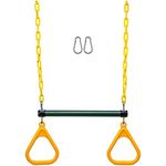 Safe Kidz Heavy Duty Trapeze Bar with Plastic Coated Chain and Steel Reinforced Molded Trapeze Rings.