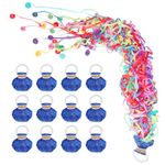 12pack No Mess Confetti Poppers,Graduation Streamer Poppers,Hand Throw Party Poppers. Magic Paper Cracker for Easter Celebration Birthday,Propose,Engagement,School Party,Wedding Send Off Party Favors