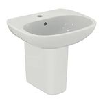 Ideal Standard Tesi 50cm Semi Pedestal Bathroom Sink/Basin, 1 Tap Hole, T009901, White