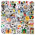 100PCS Football Stickers, Vinyl Waterproof Sports Stickers for Kids Teens Adults, Football Game Decals for Water Bottle Laptop MacBook Luggage Helmet Car Motorcycle | Football Team Fans Party Decals