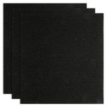 ZOFUN 30 Pcs Carpet Tiles Black, 30 x 30 cm Self Adhesive Carpet Tiles Anti-Slip, Easy Peel and Stick Carpet Tiles, Hard Wearing Flooring Carpet Tiles for Bedroom Living Room Office