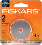 Fiskars 45mm Titanium Replacement Rotary Cutter Blade, 2-Pack