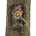 Bits and Pieces - Gnome From The Window Tree Decoration - Garden Decoration - Tree Face - Sculpture