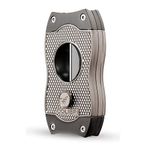 Colibri V-Cut Cigar Cutter — Diamond Cut Pattern — Deep 7mm V-Cut — Suitable for Up-to 60+ Ring Gauge Cigars — Spring Loaded Release — Ergonomic Design — Ideal Gift