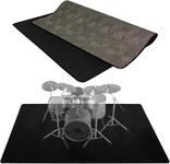 BQKOZFIN Drum Rug, 3.9x5.2FT(120x160CM) Drum Mat, Carpet Music Rug with Non-Slip Grip Bottom Roll, Outdoor Summer Drum Carpet of 21 Square Feet Gifts for Drummers