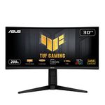 ASUS TUF Gaming 30” 21:9 1080P Ultrawide Curved HDR Monitor (VG30VQL1A) - WFHD (2560 x 1080), 200Hz (Supports 144Hz), 1ms, Extreme Low Motion Blur, FreeSync Premium, Eye Care, DisplayPort, HDMI