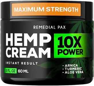 REMEDIAL PAX Instant Hеmp Cream – Soothes Discomfort in Muscles Joints Nerves Back Neck Knees Shoulders Hips– Maximum Joint Support – MSM Turmeric and Arnica – All-Natural Formula