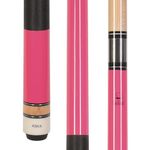 ASKA L2 Pool Cue Stick, 58-Inches Hard Rock Canadian Maple, 5/16x18 Joint, Black Wrap, 13mm Hard Tip (Pink 19-Ounce)