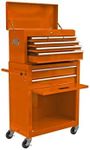 8 Drawer High Capacity Tool Chest with Wheels, Tool Storage Cabinet & Rolling Tool Chest Tool Box, Lockable Rolling Tool Chest with Drawers, Toolbox Organizer for Garage Warehouse Workshop - Orange