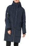 Orolay Women's Winter Down Jacket Thickened Quilt Hooded Coat Warm Medium Puffer Downcoat Navy M
