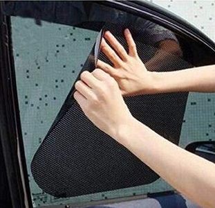 TRUE LINE Automotive Car Mesh Window Sun Visor Shade Static Cling Tint Sheet 2PC