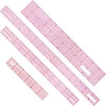 4 Pieces Clear Plastic Ruler Grid R