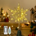 Lewondr Christmas Star Tree Topper,