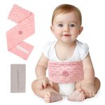 Comfheat Colic and Gas Relief for Newborns and Infants, Flaxseed Heated Tummy Wrap, Baby Swaddling Belt with Soothing Warmth, Natural Relief for Upset Stomach in Babies Toddlers, 0-3 Years (Pink)