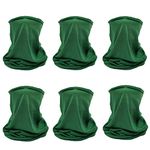 wonderCat LONDON 6 PCS Unisex Neck Warmer, Tube Seamless Multifunctional Balaclavas, Face Cover, Face mask, Cycling mask, Ski Mask, Face Snoods Headwear, Cycling Daily Wear (Green)