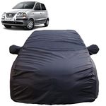 Autofact Waterproof Car Body Cover Compatible with Hyundai Santro Xing (2003 to 2018) with Mirror Pockets, 4 x 4 American Matty, Long Lasting Strong Durable Material, Grey Color