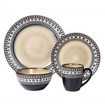 Lorren Home Trends LH519 Glazed Dinnerware Set, Stoneware, Mixed