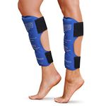 Shin Splint Ice Packs (Hot & Cold) - Reusable Soft Touch Cooling & Heating Gel Wraps for Leg or Calf Pain Relief Therapy - Perfect for Running Injuries & Recovery