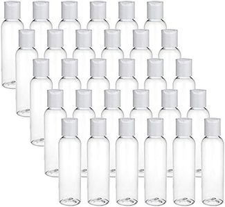 Bekith 30 Pack 4oz Plastic Squeeze Bottles with Disc Top Flip Cap, Clear Refillable Containers For Shampoo, Lotions, Liquid Body Soap, Creams