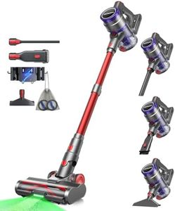 VACTechPro V15 Ultra Cordless Vacuum Cleaner, 48KPA/550W/70min Stick Vacuum with 1.5L Dustbin, Wall-mounted Charging/Removable Battery, Anti-Tangled Handheld Vacuum for Hard Floors Carpet Car Pet Hair
