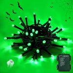 FFZZKJ 8 Modes Fairy Lights Battery Operated Halloween String Lights Outdoor with Timer 10Ft/3M 30 LED Lights Battery Powered Indoor Waterproof for Halloween Decorations, Christmas Decorations, Green