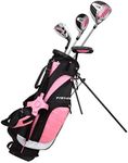 Precise XD-J Junior Complete Golf Club Set for Children Kids - 3 Age Groups Boys & Girls - Right Hand & Left Hand! (Pink Ages 3-5, Right Hand)