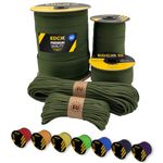 EdcX Paracord 4mm, 35+ Solid Colors (10m, 15m, 30m, 50m, 100m, 300m) | Ideal for Crafting, DIY, Camping, Survival, Outdoor | 100% Nylon Rope 4mm | Tactical Cord 550 Type III (Moss, 30 m)