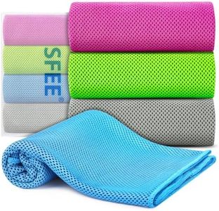Sfee 4 Pack Cooling Towel, 40"X12" Cooing Towel for Hot Weather Soft Breathable Cooling Towels for Neck, Microfiber Ice Chilly Towel for Gym, Running, Sport, Yoga, Camping, Workout & More Activities