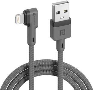 Portronics Konnect L 1.2M Fast Charging 3A 8 Pin USB Cable with Charge & Sync Function for iPhone, iPad (Grey)