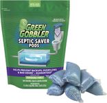 Green Gobbler Septic Saver Treatment System - Sewage & Septic Tank Cleaner - Bacteria Enzyme Packs for Monthly Septic Tank Treatments - 6 Pods (1.3oz)