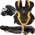 Easton ELITE X Baseball Catchers Equipment Box Set, 2021, Helmet, Chest Protector with NOCSAE Commotio Cordis Foam, Leg Guards, NOCSAE Approved For All Levels of Play