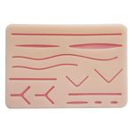 CKlovzin Suture Practice Pad-Three-Layer Silicone Fake Skin Kit,Pad with 14 Pre-Cut Wounds, Best Gift for Medical Students Training (Specialized for Teaching and Learning) (1 pcs)
