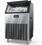 Joy Pebble Ice Maker Commercial, 200lbs/24H/8,800pcs, 90 Cubes/Cycle, Ice Size Control,24H Timer,Freestanding Ice Maker Machine Under Counter for Restaurant, Bar, Office, Home Partie