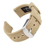 Archer Watch Straps - Canvas Quick Release Replacement Watch Bands (Sand, 20mm)