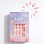 Gush Beauty Nailed It | Reusable Luxury Press On Nails With Application Kit | (Fairy Dust - Medium Round)