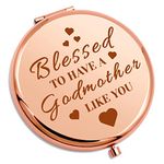 Godmother Gift from Goddaughter Christian Gifts Travel Compact Mirror Baptism Gift Appreciation Gift for Women Mother's Day Birthday Gift Personal Mirror Religious Gifts for Mom Easter Prayer Gift