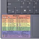 Mac Shortcut Sticker - Mac OS Shortcuts Sticker (M1+Intel), Laptop Keyboard Shortcuts Stickers for MacBook, Compatible with 13-16 Inch MacBook Air/Pro (Windows-Multicolor)