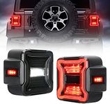 SUPAREE LED Tail Lights Fits for Jeep Wrangler JL 2018-2024 with Reverse Light Turn Signal Lamp Running Lights Side Marker Light