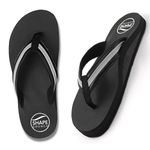 SHAPECRUNCH Arch Support Men Flip Flops - Ortho Flipflops, MCR Soft Sole to Reduce Pressure on Feet, Joints, and Back (Grey, numeric_8)