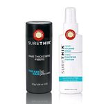 SureThik Hair Thickening Fibers, 30g and Fiber Holding Spray 100ml (Black)