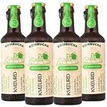 Kultur'd Kombucha - Elderflower Muskmelon (No added sugar), Pack of 4 | Fermented, All natural, Gut Healthy Drink | 4 x 220ml | Vegan, Preservative free, Low calorie, Zero Sugar