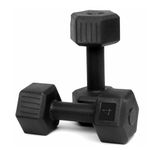 ARTINO 4Kg Pair Hexa PVC Dumbbells Set For Home Gym, Exercise & Fitness Dumbbell (Black) Fixed Weight Dumbbell (4kg X 2Pc)